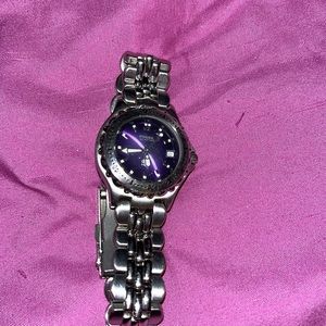Fossil watch circa 2002. Purple and silver